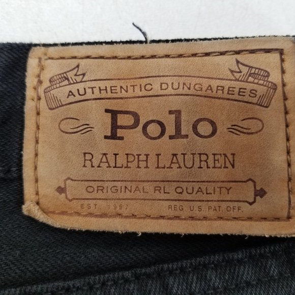 Polo Ralph Lauren Hampton Straight Mens Denim Dark Wash Black Jeans 36 x 30 - Picture 4 of 6
